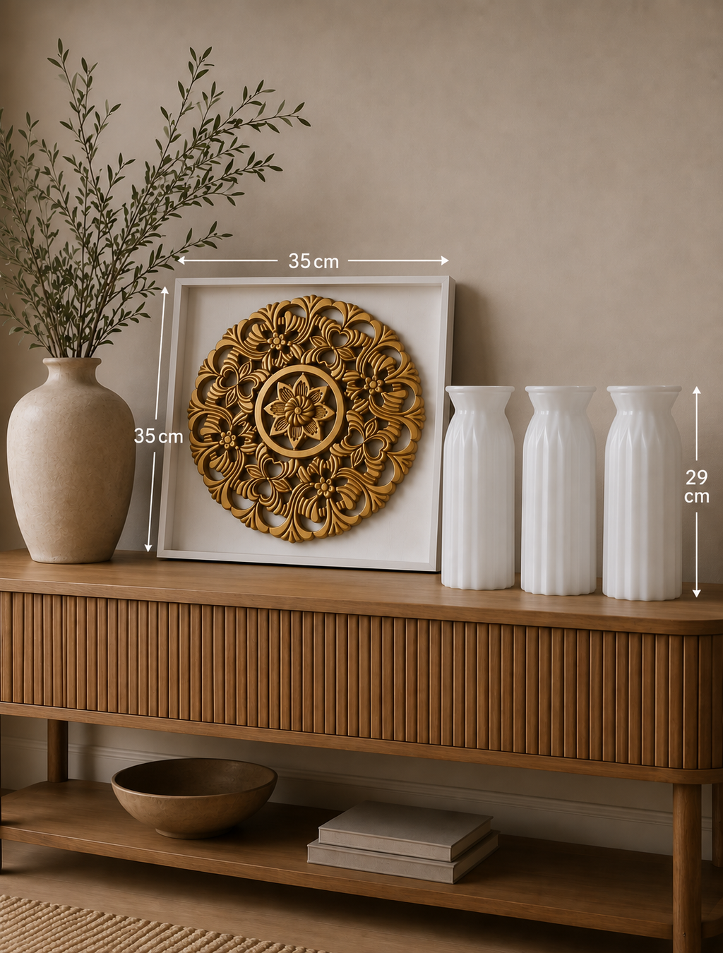 Ovela Azalea Wall decor with Verve Vases