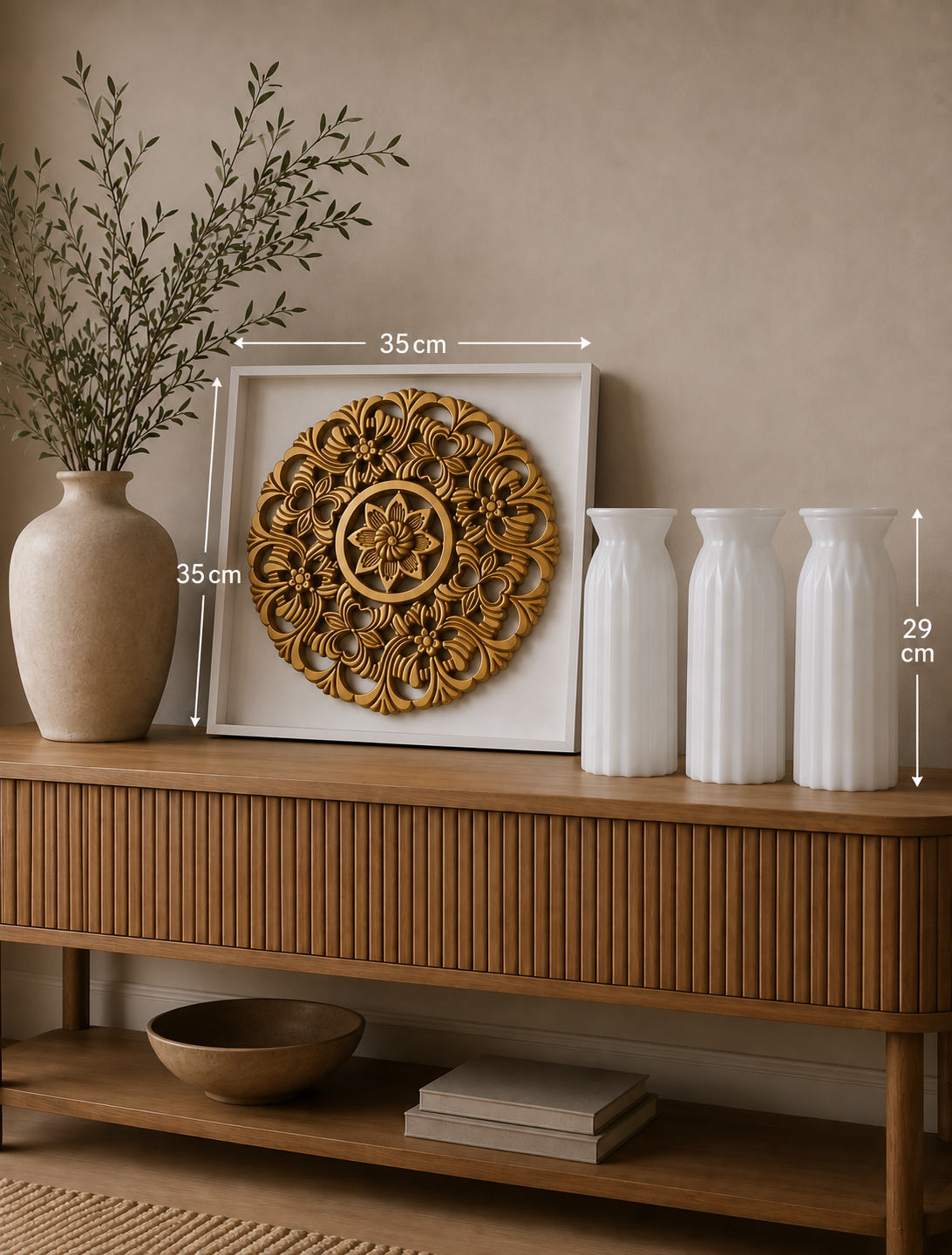 Ovela Azalea Wall decor with Verve Vases