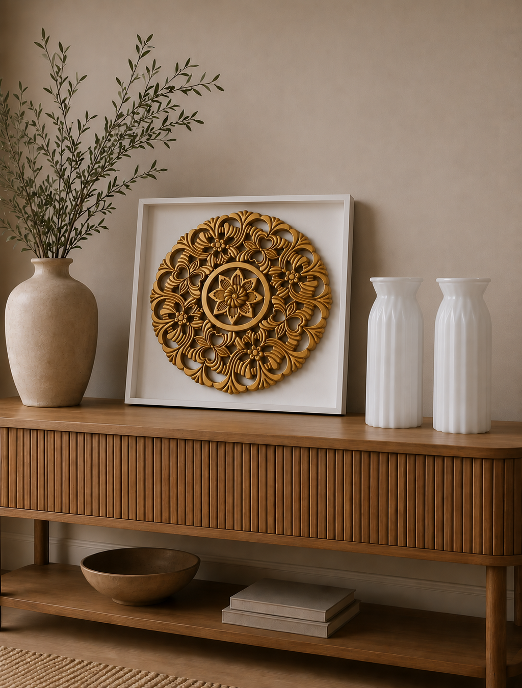 Ovela Azalea Wall decor with Verve Vases