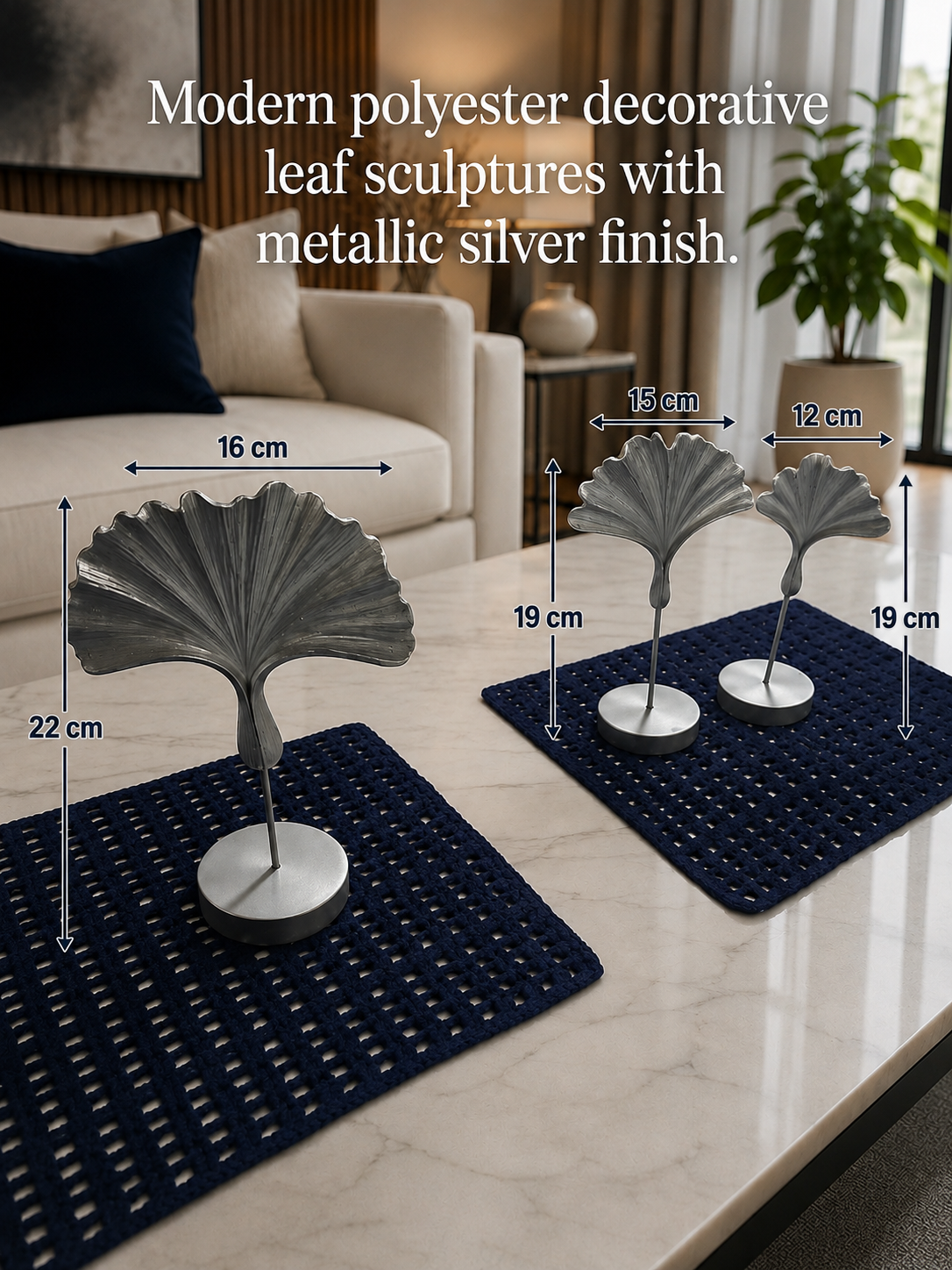 Ovela Ginko Silver (Set of 3)