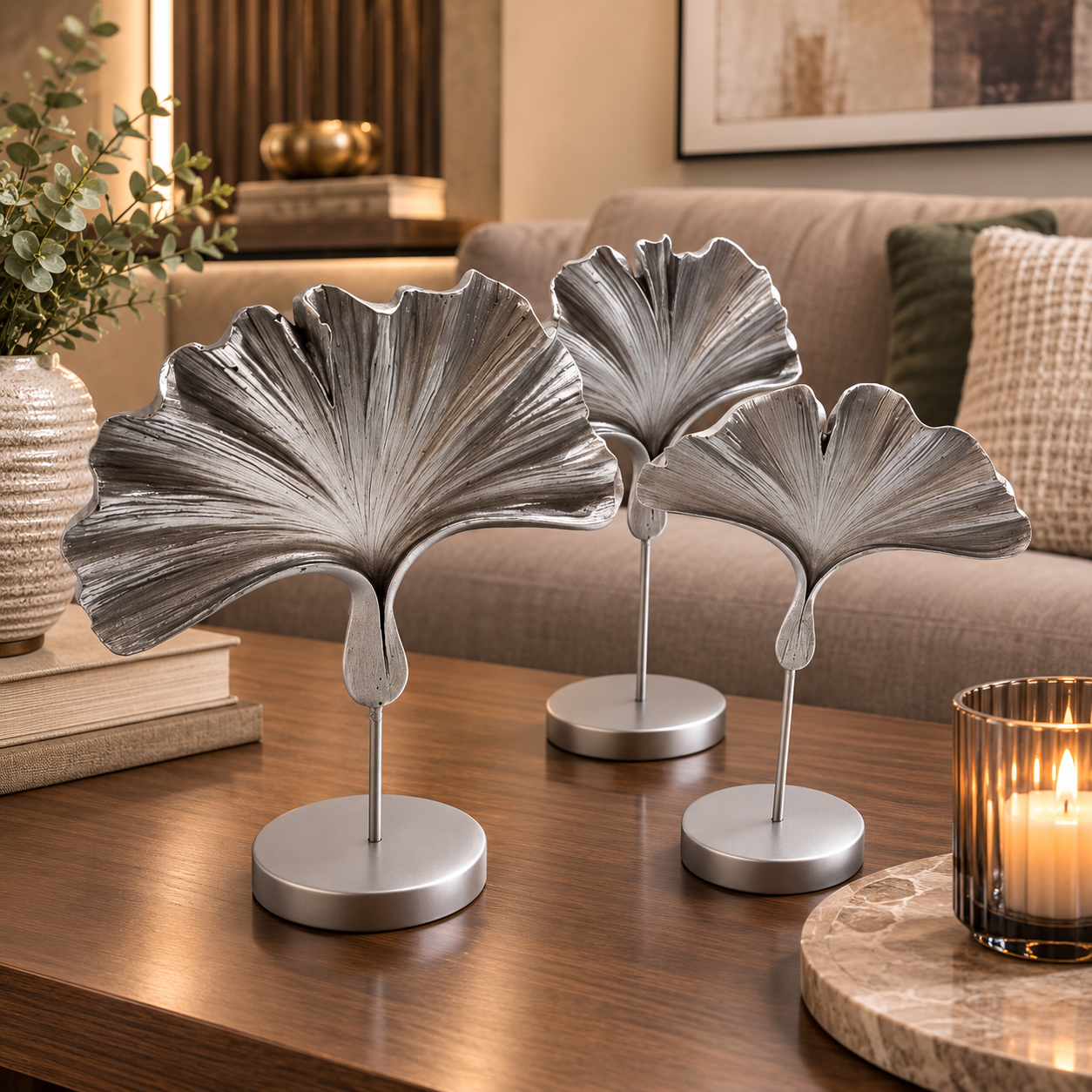 Ovela Ginko Silver - Set of 3