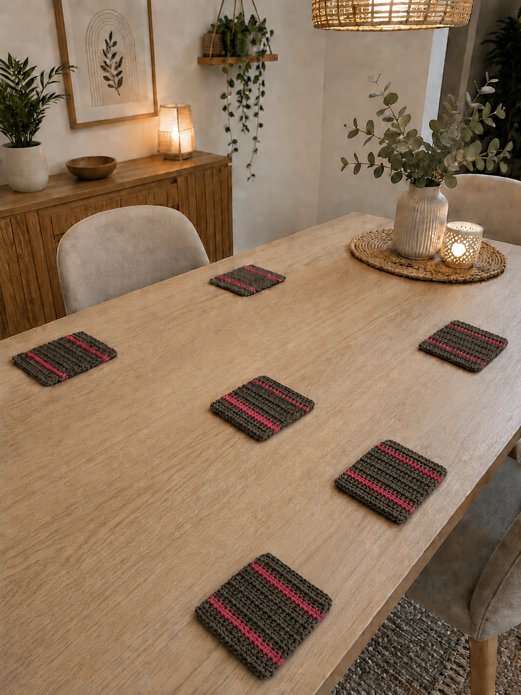 "Ovela Rouge Coasters" set (4/5/6 items)