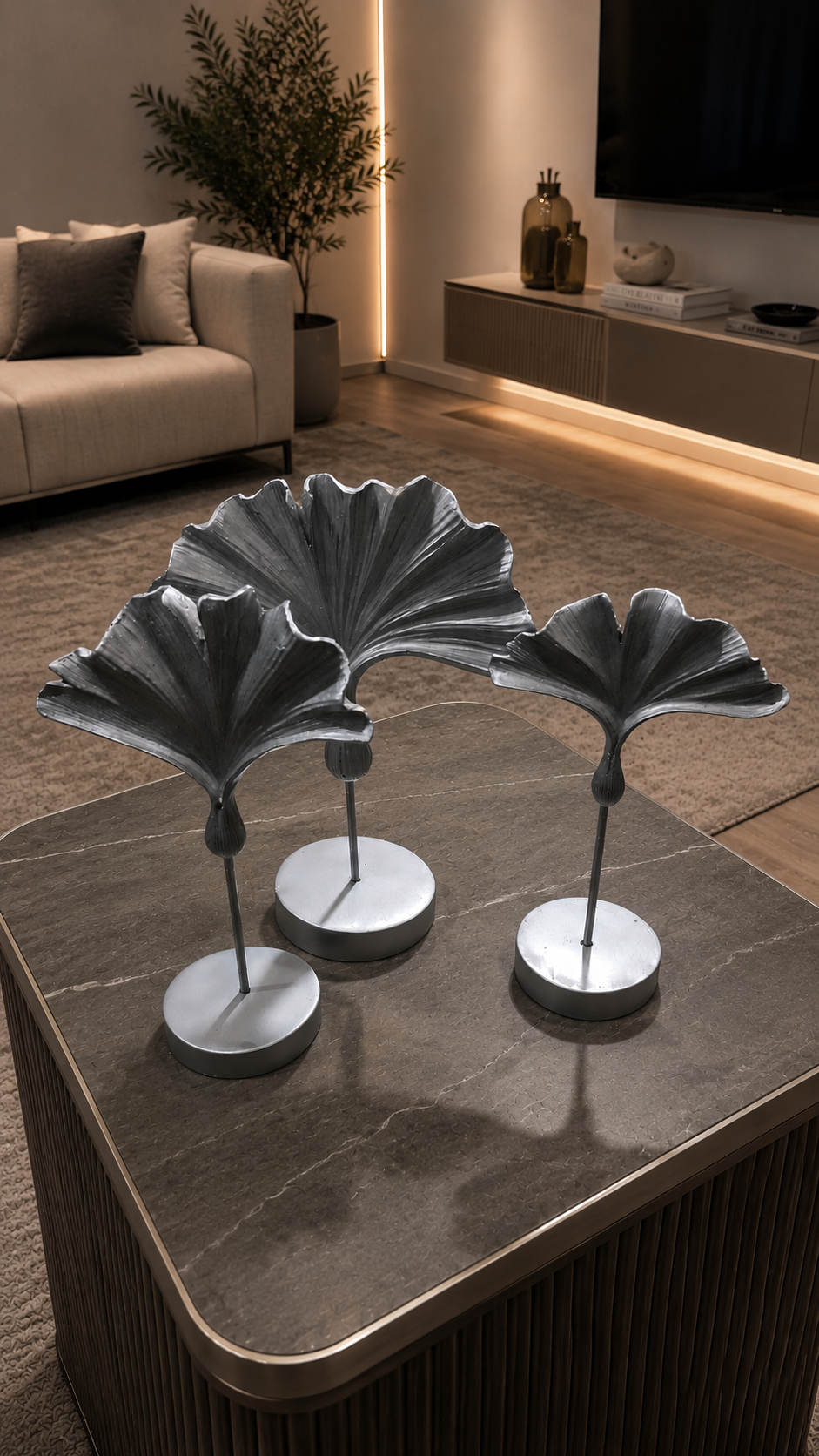 Ovela Ginko Silver (Set of 3)