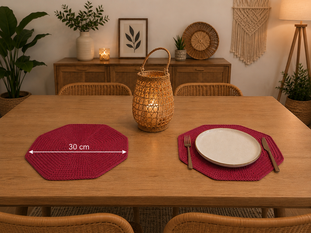 Ovela Scarlet Weave Set (placemats (set of 2))