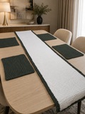 Ovela Cedar Olive Runner and placemats set(5 pieces)