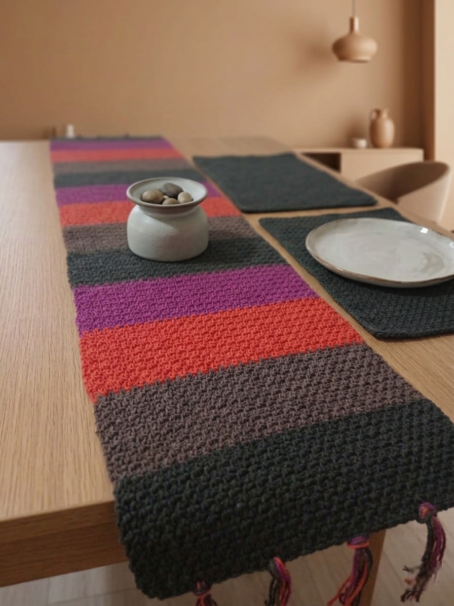 "Ovela Spice Set" Table runner with 4 placemats set