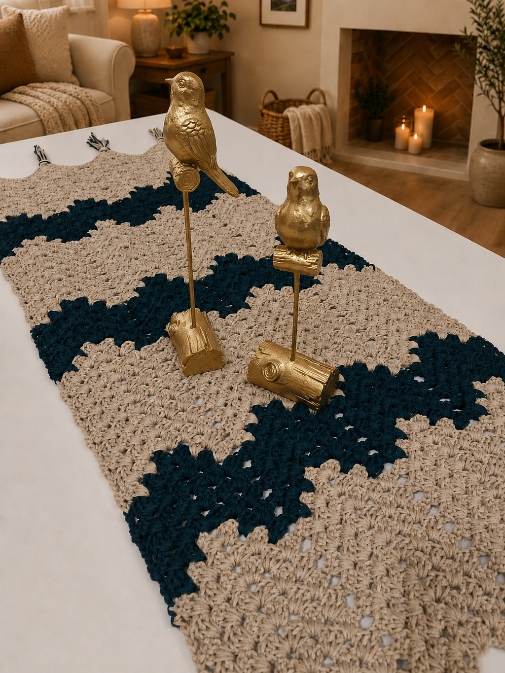 ديكور "Golden Songybird" (2 قطعة)