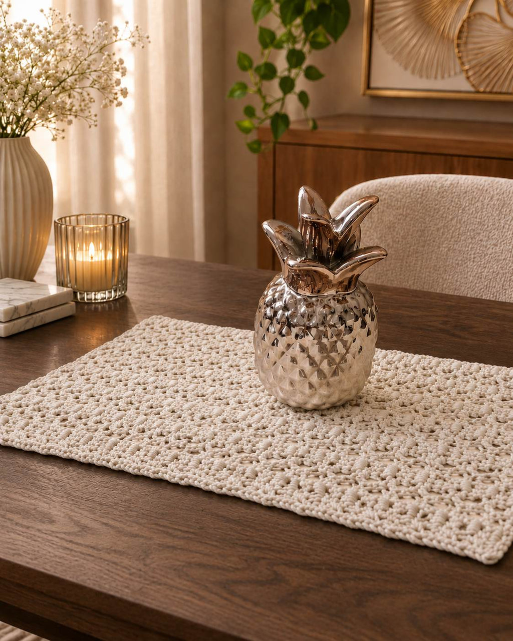 Cove centerpiece with Grace pineapple