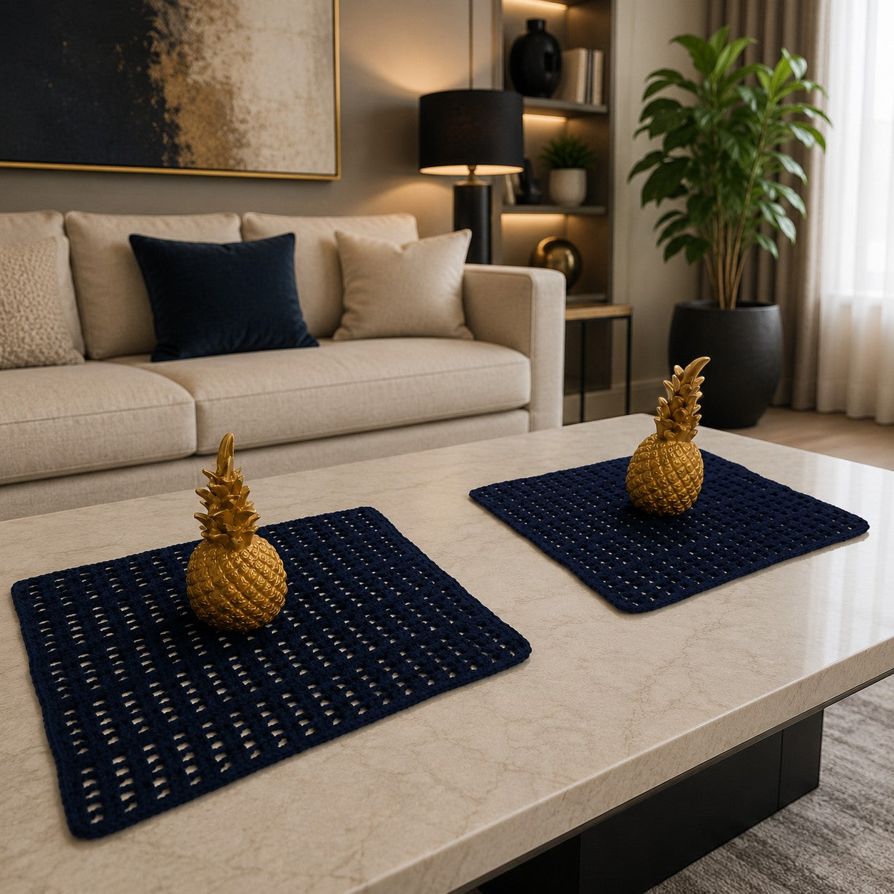 gold, silver decorations, pineapples, artisan decor, modern decor, elegant decor