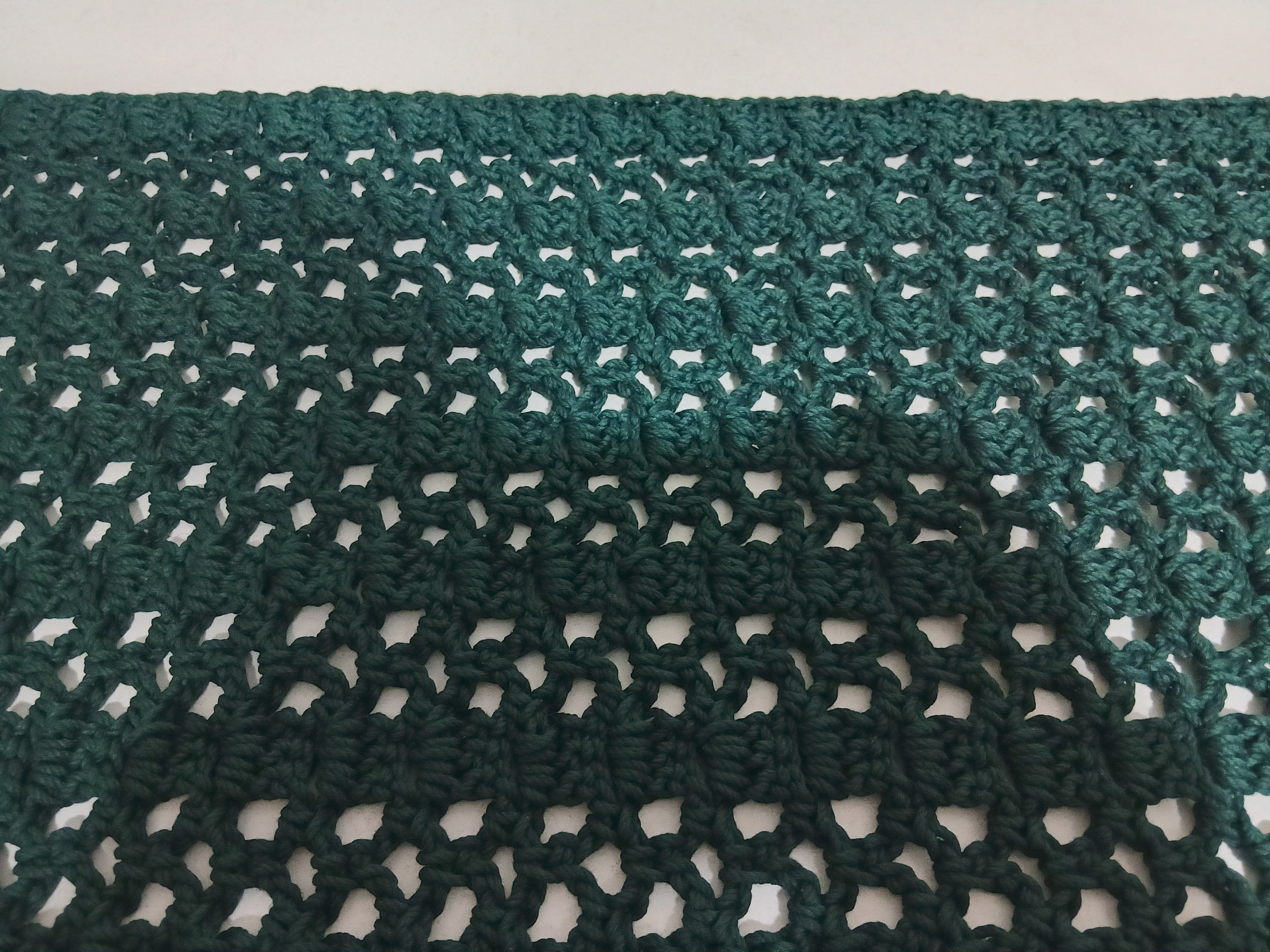 handmade centerpiece, crochet, teal color