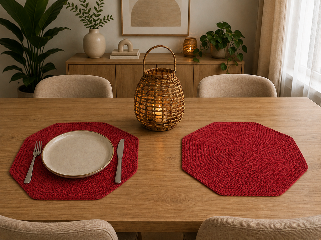 Ovela Scarlet Weave Set (placemats (set of 2))
