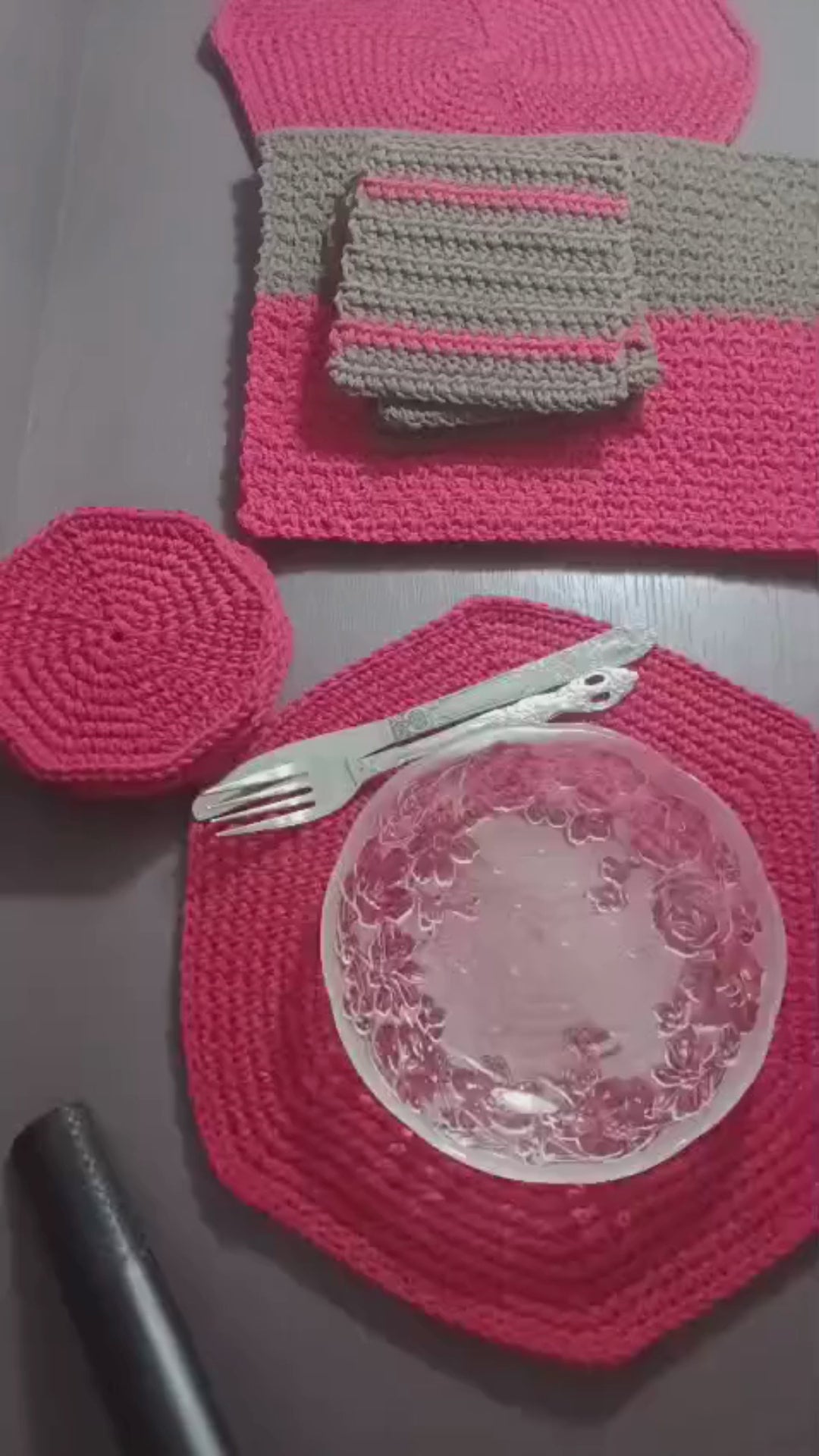 Ovela Ember Weave 2 placemats & 4 or 5 coasters set (6 or 7 items)