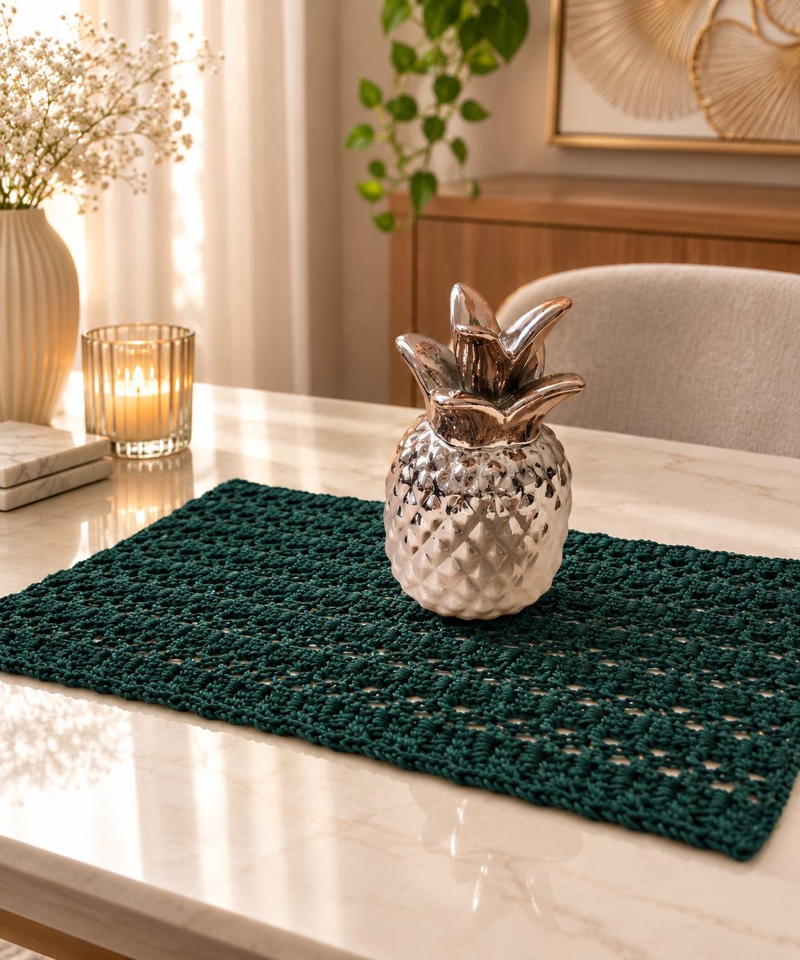 Cove centerpiece with Grace pineapple